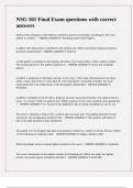 NSG 501 Final Exam questions with correct answers