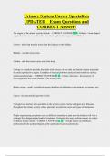 Urinary System Career Specialties  UPDATED    Exam Questions and  CORRECT Answers