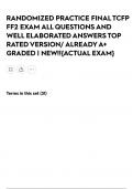 RANDOMIZED PRACTICE FINAL TCFP FF2 EXAM ALL QUESTIONS AND WELL ELABORATED ANSWERS TOP RATED VERSION&sol; ALREADY A&plus; GRADED &vert; NEW&excl;&excl;&lbrace;ACTUAL EXAM&rcub;