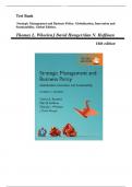 Test Bank - Strategic Management and Business Policy&colon; Globalization&comma; Innovation and Sustainability&comma; Global Edition&comma; 16th edition&comma;&lpar;Thomas L&period; Wheelen&comma; 2024&rpar;&comma; Chapter 1-13