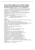 GLST 290 COMPLETE LATEST FINAL BASED QUESTIONS AND ANSWERS
