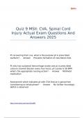 Quiz 9 MSII CVA&comma; Spinal Cord Injury Actual Exam Questions And Answers 2025