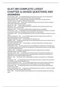 GLST 290 COMPLETE LATEST CHAPTER 11 BASED QUESTIONS AND ANSWERS