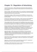 Chapter 15 - Regulation of Advertising Questions and answers graded A&plus; 2025&sol;2026