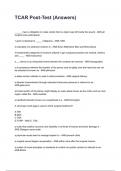 TCAR POST EXAMS NEWEST 2025&sol;2026 ACTUAL EXAM COMPLETE QUESTIONS AND CORRECT DETAILED ANSWERS &lpar;VERIFIED ANSWERS&rpar; &vert;ALREADY GRADED A&plus;&vert;&vert;BRAND NEW&excl;&excl; &lpar;ALL BUNDLED HERE&excl;&excl;&excl;&rpar;