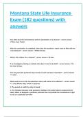 Montana State Life Insurance Exam &vert;182 questions with answers