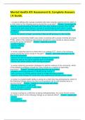 Mental Health ATI Assessment B&comma; Complete Answers  &vert; A Guide&period;