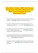 Oilers&sol;Plant Tenders &lpar;HHC&rpar; Civil Service  Actual Exam Questions With Reviewed  100&percnt; Correct Detailed Answers  Guaranteed Pass&excl;&excl; 
