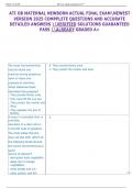ATI OB MATERNAL NEWBORN ACTUAL FINAL EXAMNEWEST  VERSION 2025 COMPPLETE QUESTIONS AND ACCURATE  DETAILED ANSWERS VERIFIED SOLUTIONS GUARANTEED  PASS ALREADY GRADED A&plus; 