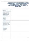 ATI PHARMOCOLOGY NEWEST VERSIONEXPERT  VERIFIED ACTUAL QUESTIONS & ANSWERS FOR  GUARANTEED PASS &vert; LATEST VERSION  &lpar;VERIFIED ANSWERS&rpar; ALREADY GRADED A&plus;  BRAND NEW 