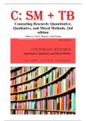 Combined&colon; olutions & Test Bank - Counseling Research&colon; Quantitative&comma; Qualitative&comma; and Mixed Methods 2nd Edition by Carl J&period; Sheperis