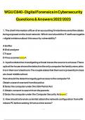 WGU D431 OA DIGITAL FORENSICS IN CYBERSECURITY TEST EXAM 2025-2026 ACTUAL EXAM COMPLETE 70 QUESTIONS AND CORRECT DETAILED ANSWERS