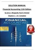 Weygandt Financial Accounting&comma; 11th Edition Solution Manual by Jerry J&period; Weygandt&comma; Paul D&period; Kimmel&comma; Complete Chapters 1 - 13&comma; Verified Latest Version