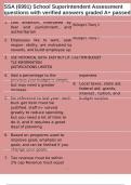 SSA &lpar;6991&rpar; School Superintendent Assessment questions with verified answers graded A&plus; passed