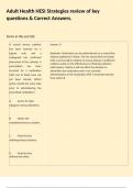 Adult Health HESI Strategies review of key questions & Correct Answers&period;