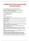 PATH3610 Final Exam Questions With Accurate Answers 