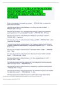 2025 MAINE STATE LAW FINAL EXAM QUESTIONS AND ANSWERS &ndash;  COMPLETE SOLUTION &lpar;LATEST UPDATE&rpar;