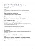 EMORY DPT KINES&colon; EXAM three objectives Questions and answers graded A&plus; 2025&sol;2026