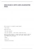 HESI Exam -1 with 100&percnt; guarantee pass