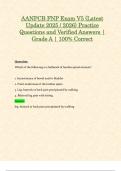 AANPCB FNP Exam V5 &lpar;Latest Update 2025 &sol; 2026&rpar; Practice Questions and Verified Answers &vert; Grade A &vert; 100&percnt; Correct