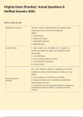 Virginia Exam &lpar;Practise&rpar;  Actual Questions & Verified Answers 2025&period;