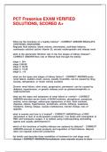 PCT Fresenius EXAM VERIFIED SOLUTIONS&comma; SCORED A&plus;