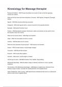 Kinesiology for Massage therapist Questions and answers  graded A&plus; 2025&sol;2026