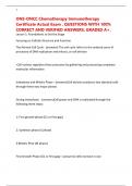 ONS-ONCC Chemotherapy Immunotherapy Certificate Actual Exam &period; QUESTIONS WITH 100&percnt; CORRECT AND VERIFIED ANSWERS&period; GRADED A&plus;&period;
