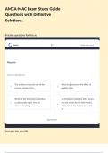 AMCA-MAC Exam Study Guide Questions with Definitive Solutions&period;
