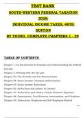 TEST BANK FOR SOUTH-WESTERN FEDERAL TAXATION 2025&colon;INDIVIDUAL INCOME TAXES&comma; 48THEDITION BY YOUNG