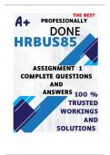 HRBUS85 Assignment 1 &lpar;COMPLETE ANSWERS&rpar; semester 1 2025 - DUE 3 June 2025&semi; 100&percnt; correct solutions and explanations&period;