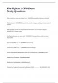 Fire Fighter 1 OFM Exam Study Questions