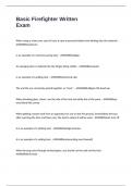 Basic Firefighter Written Exam