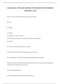 IAHSS Basic Officer Certification Questions Verified Answers &sol; 2025&period;  BEST COPY