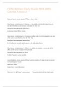 FCTC Written Study Guide With 100&percnt; Correct Answers
