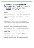 Ipe 213 Final NEWEST 2025 EXAM QUESTIONS AND CORRECT DETAILED ANSWERS &lpar;VERIFIED ANSWERS&rpar; &vert;ALREADY GRADED A&plus;