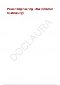 Power Engineering - 2A2 &lpar;Chapter 5&rpar; Metalurgy