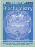 Fundamentals of Biochemistry Life at the Molecular Level 4th edition by Voet- Test Bank