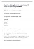 Aviation Safety Exam 1 questions with verified answers graded A&plus;