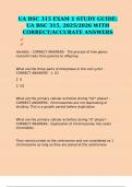 UA BSC 315 EXAM 1 STUDY GUIDE&colon; UA BSC 315&comma; 2025&sol;2026 WITH CORRECT&sol;ACCURATE ANSWERS