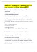 readiness assessment-patho Question and answers verified to pass 2025