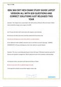BSN 366 EXIT HESI EXAM STUDY GUIDE LATEST VERSION ALL WITH 650 QUESTIONS AND CORRECT SOLUTIONS JUST RELEASED THIS YEAR