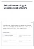 Relias Pharmacology   Questions and answers