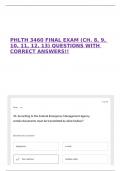PHLTH 3460 FINAL EXAM &lpar;CH&period; 8&comma; 9&comma; 10&comma; 11&comma; 12&comma; 13&rpar; QUESTIONS WITH CORRECT ANSWERS&excl;&excl;