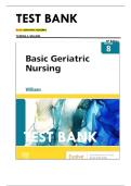 TEST BANK FOR BASIC GERIATRIC NURSING 8th Edition  by PATRICIAA&period; WILLIAMS