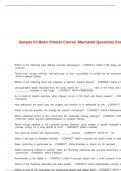 Semper Fit Basic Fitness Course -Marinenet Questions And Correct Answers