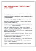 LEG 100 week 8 Quiz 4 Questions and answers 2025&period;