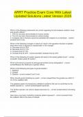 ARRT Practice Exam Core With Latest Updated Solutions Latest Version 2025