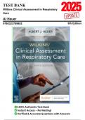 Test Bank for Wilkins Clinical Assessment in Respiratory Care, 9th Edition by Al Heuer, 9780323696999, Covering Chapters 1-21 | Includes Rationales