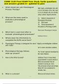 COMD 3120 Final EXAM from Study Guide questions and answers graded A&plus; updated to pass